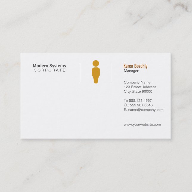 Simple Grid Business Card (Front)