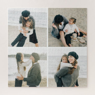 Simple Grid Of Four Personalised Photo Puzzle