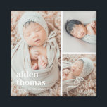 Simple Grid Of Three Personalised Photo Magnet<br><div class="desc">Photo gifts make the best gifts! Easily personalised with your text and/or photo(s) for a custom look. Designed by Berry Berry Sweet. View more designs at www.berryberrysweet.com</div>