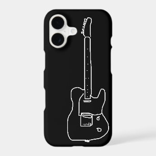simple guitar on black