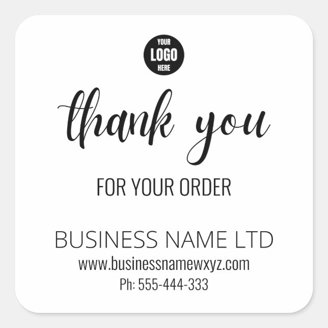 Simple Hair Salon Thank You Sticker  (Front)
