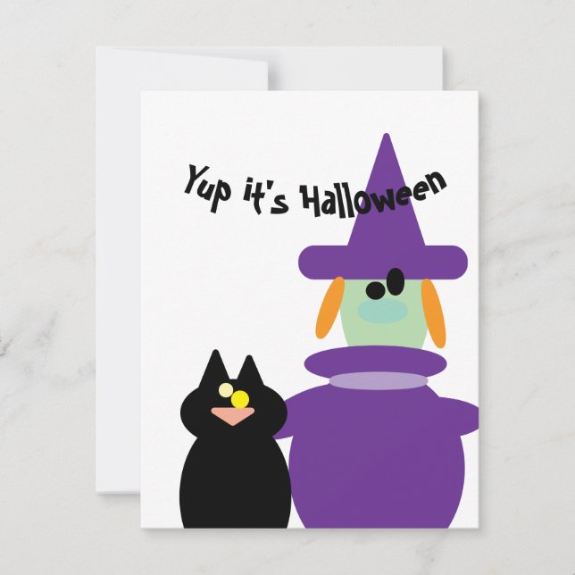 Simple Halloween celebration Card (Front)