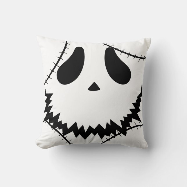 Simple Halloween jack-o-lantern pumpkin face Cushion (Front)