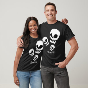 Simple Halloween jack-o-lantern pumpkin face Name T-Shirt