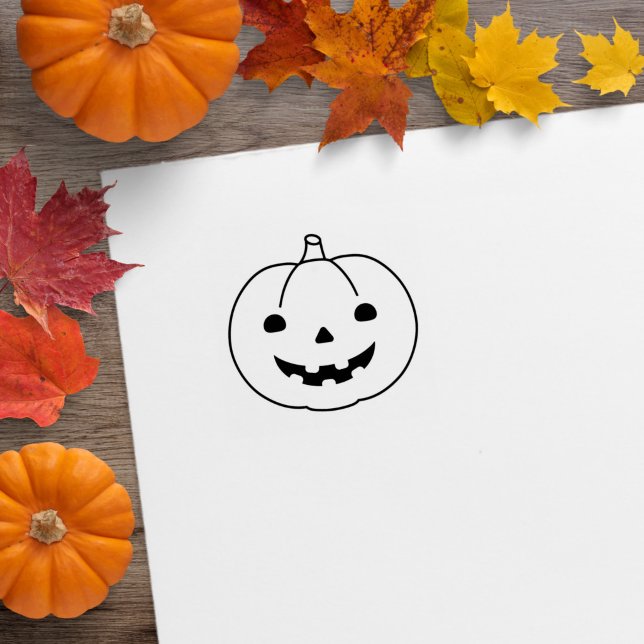 Simple Halloween Pumpkin 1x1 Rubber Stamp (Creator Uploaded)