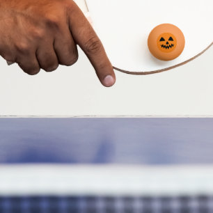 Simple Halloween Pumpkin face ghost scary Party Ping Pong Ball