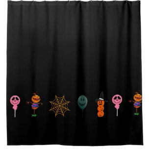 Simple Halloween Pumpkin face ghost scary Party Shower Curtain