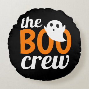 Simple Halloween The Boo Crew Spooky Ghost Round Cushion