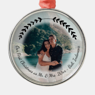 Simple Hand-drawn Design Travel Honeymoon Photo Metal Tree Decoration