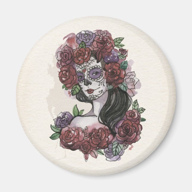 Simple Hand-drawn Dia de los Muertos | Magnet (Front)