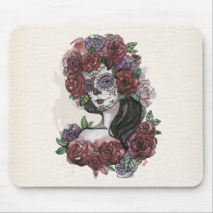 Simple Hand-drawn Dia de los Muertos Mousepad