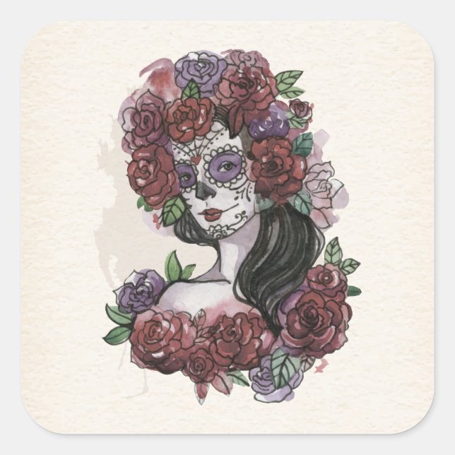 Simple Hand-drawn Dia de los Muertos | Sticker (Front)