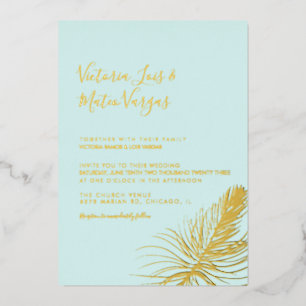 Simple Hand Drawn Palm Tree Tropical Wedding Beach