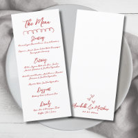Simple Hand Drawn Red Whimsical Wedding