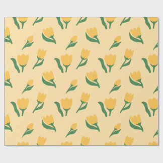 Simple Hand Drawn Watercolor Floral Girl Birthday Wrapping Paper