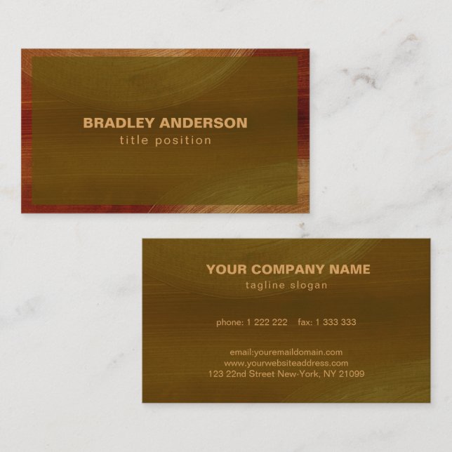 Simple Hand-Painted Frame  Business Card (Front/Back)