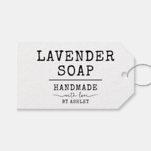 Simple Handmade with Love Handwritten Script Gift  Tags