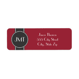 Simple Handsome Monogram Black and Red