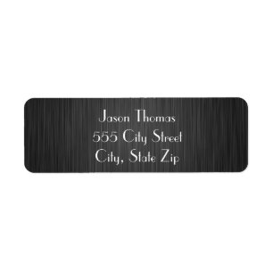 Simple Handsome Monogram Black Faux Metal