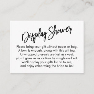 Simple Handwriting Display Bridal Shower Gift Card