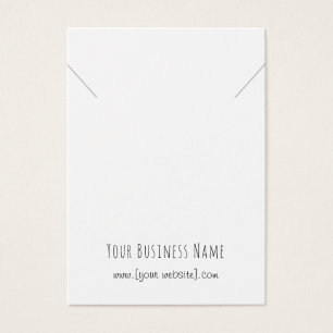 Simple Handwriting Necklace Pendant Display Card