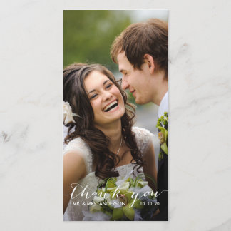Simple Handwriting | Wedding Thank You Photo Card