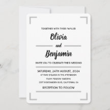 Simple Handwritten Script Wedding  Invitation