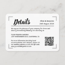 Simple Handwritten Script Wedding QR Code