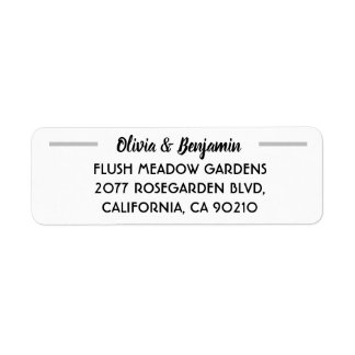 Simple Handwritten Script Wedding Return Address