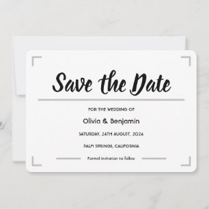 Simple Handwritten Script Wedding Save The Date