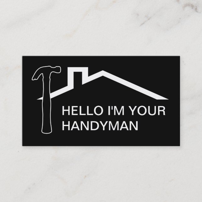 Simple Handyman Business Cards (Front)