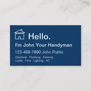 Simple Handyman Business Cards