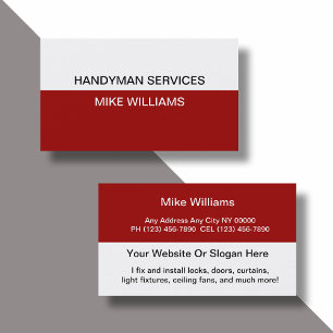 Simple Handyman Business Cards Online Design 