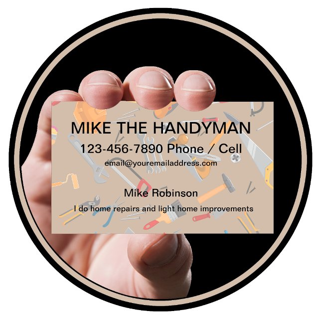 Simple Handyman Business Cards Tool Background (Creator Uploaded)