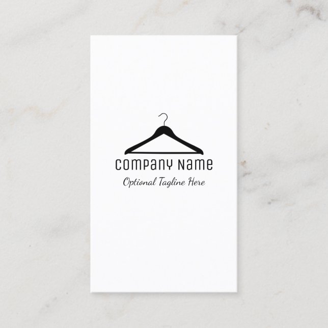 Simple Hanger Logo Business Card (Front)