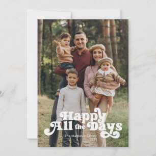 Simple Happy All the Days Full Photo  Holiday Card