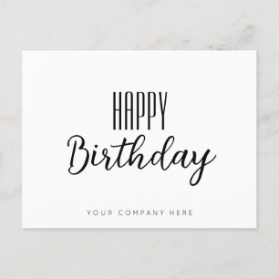 Simple Happy Birthday Business  Postcard