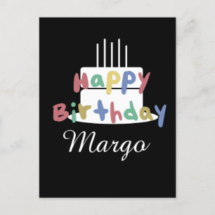Simple Happy Birthday Hand Lettering  Postcard