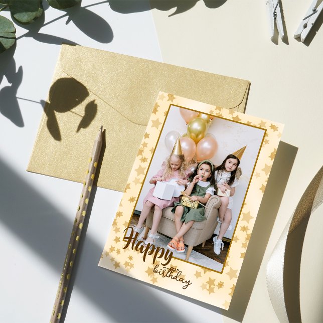Simple happy birthday photo Birthday Card (Creator Uploaded)