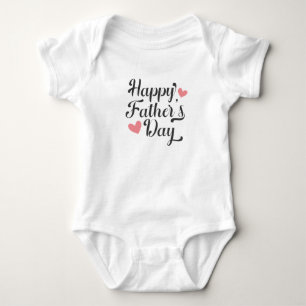 Simple Happy Father's Day Calligraphy   Bodysuit