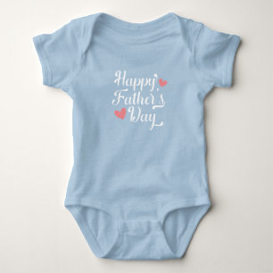 Simple Happy Father's Day Calligraphy Bodysuit