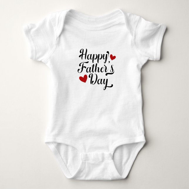 Simple Happy Father's Day Calligraphy | Bodysuit (Front)