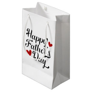 Simple Happy Father's Day Calligraphy Gift Bag
