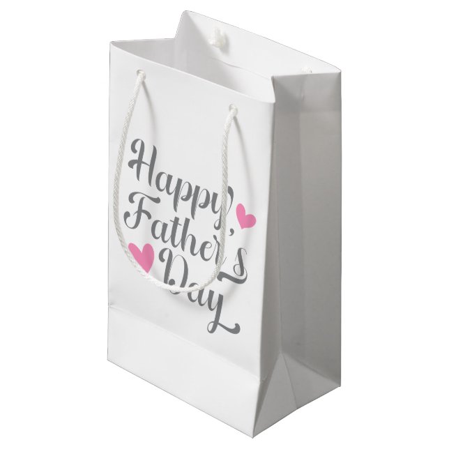 Simple Happy Father's Day Calligraphy | Gift Bag (Front Angled)