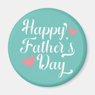 Simple Happy Father's Day Calligraphy Magnet