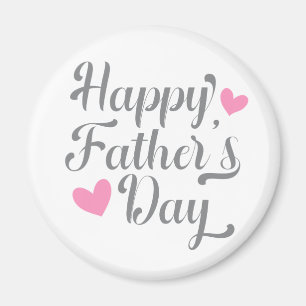 Simple Happy Father's Day Calligraphy Magnet