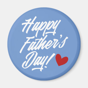 Simple Happy Father's Day Calligraphy Magnet
