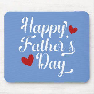 Simple Happy Father's Day Calligraphy   Mouse Pad