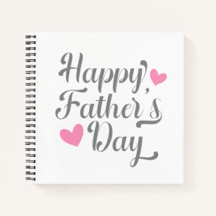 Simple Happy Father's Day Calligraphy   Notebook
