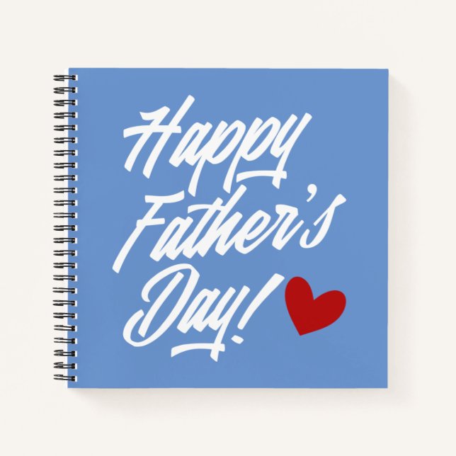 Simple Happy Father's Day Calligraphy | Notebook (Front)